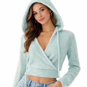 NORDSTROM SAGE PLUSH SWEATER